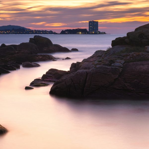 Image of sunset at Samil Beach, Vigo, Spain